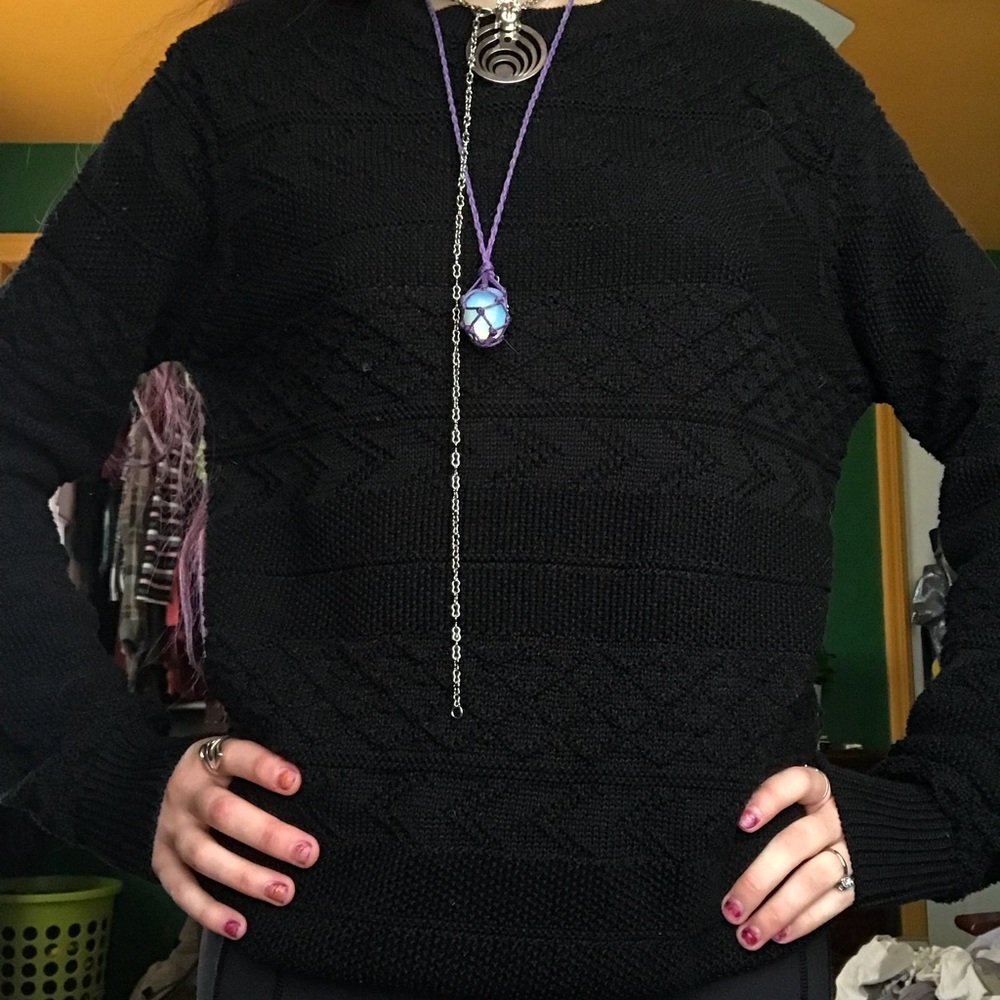 Black knit sweater